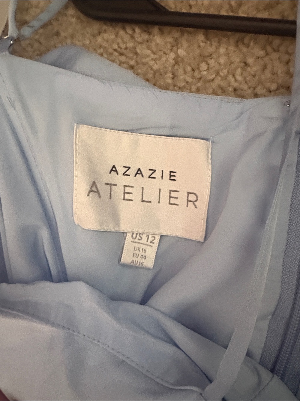 Azazie Powder Blue High-Low Ruched Satin Maxi Dress - Picture 2 of 4